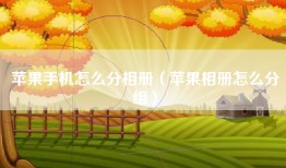 苹果手机怎么分相册（苹果相册怎么分组）