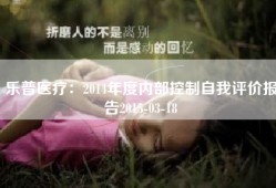 乐普医疗：2014年度内部控制自我评价报告2015-03-18