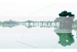 2025年考研机构上岸率