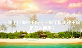三星手机闹钟不响（三星手机闹钟不响是怎么回事）