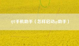 QT手机助手（怎样启动qt助手）