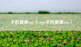 手机健康app（oppo手机健康app）