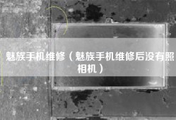 魅族手机维修（魅族手机维修后没有照相机）