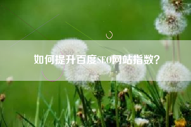 如何提升百度SEO网站指数？