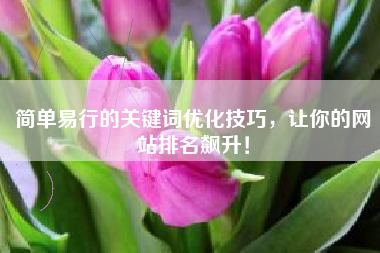 简单易行的关键词优化技巧，让你的网站排名飙升！